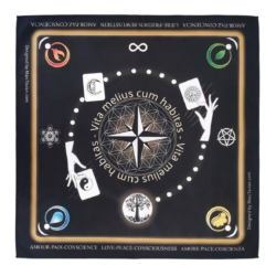 Tapis divinatoire noir et or - 60*60cm